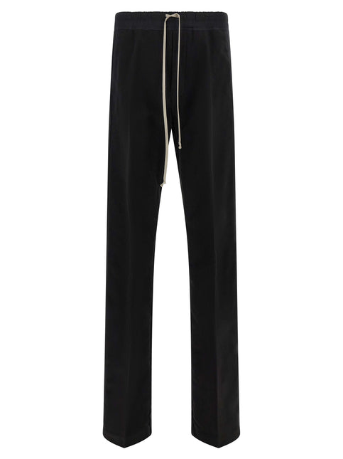 Rick Owens Black Cotton Casual Pants