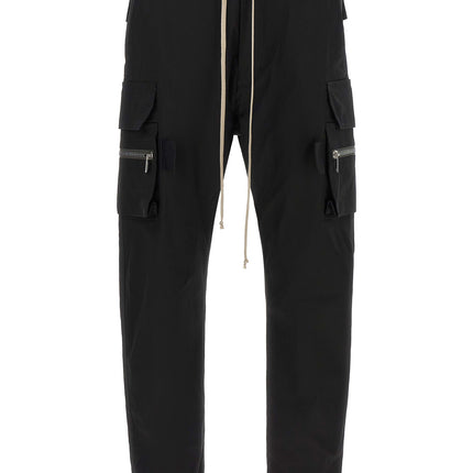 Rick Owens Black Cotton Cargo Pants