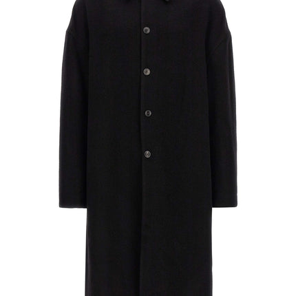 Rick Owens Black Virgin Wool Coat