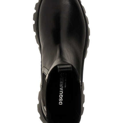 Dsquared² Black Calfskin Ankle Boots
