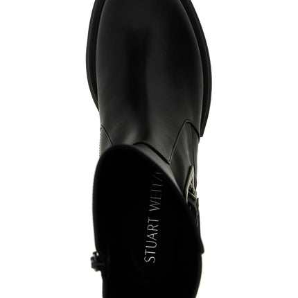 Stuart Weitzman Black Calfskin Ankle Boots
