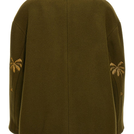 Palm Angels Bicolor Virgin Wool Coat