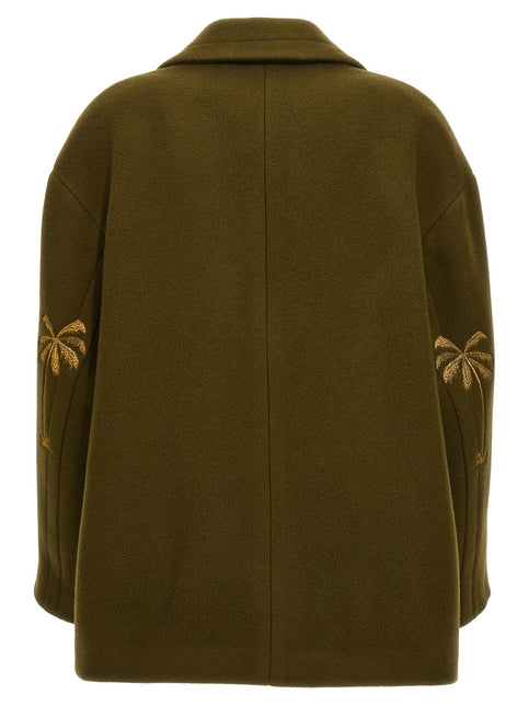 Palm Angels Bicolor Virgin Wool Coat
