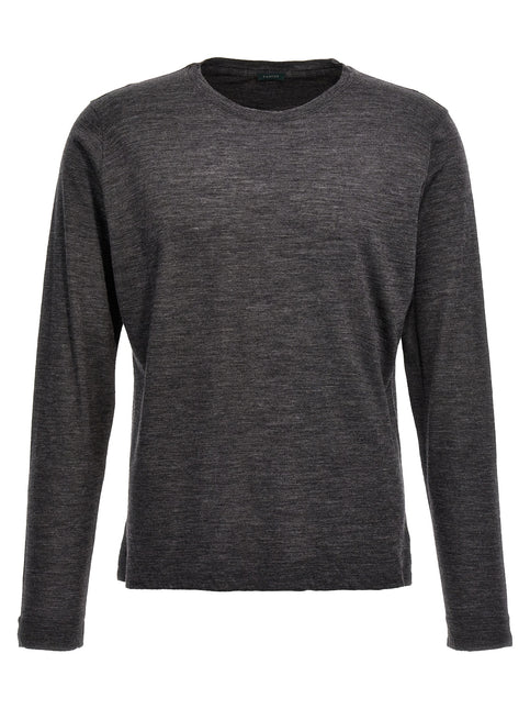 ZANONE Gray Virgin Wool Cardigan