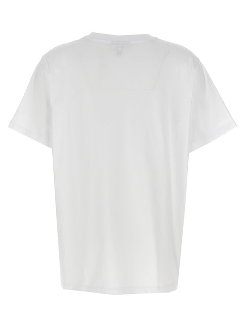 Ganni White Cotton T-Shirt Ganni