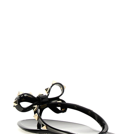 Valentino Garavani Black PVC Slides