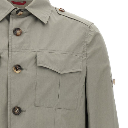 Brunello Cucinelli Bicolor Cotton Shell Jacket