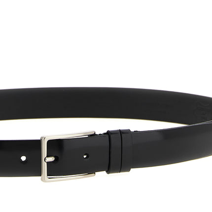 ZERBINI CLAUDIO Black Leather Regular Belt