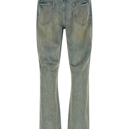 PURPLE Blue Cotton Flared Jeans