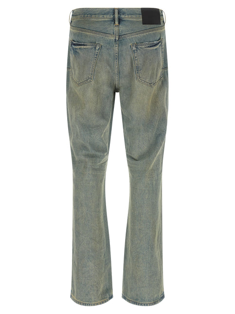 PURPLE Blue Cotton Flared Jeans