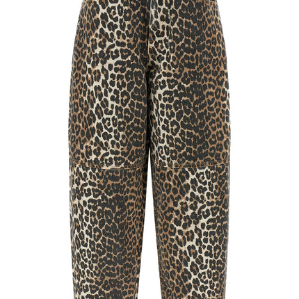 Ganni Brown Organic Cotton Cropped Jeans