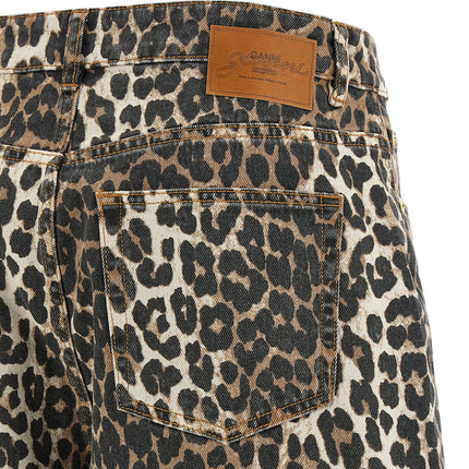 Ganni Brown Organic Cotton Cropped Jeans
