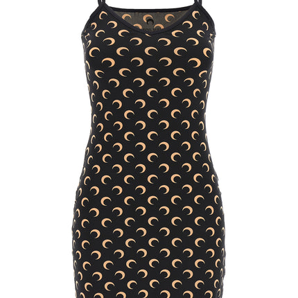 Marine Serre Black Polyamide Short Dress