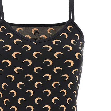 Marine Serre Black Polyamide Short Dress