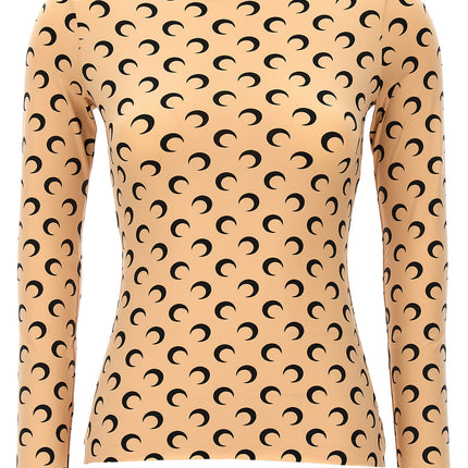 Marine Serre Beige Polyamide Pattern Shirt