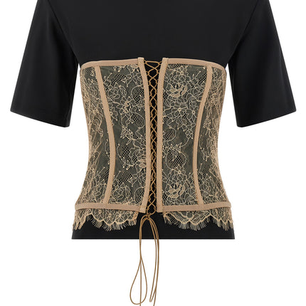 Giuseppe Di Morabito Black Viscose T-Shirt