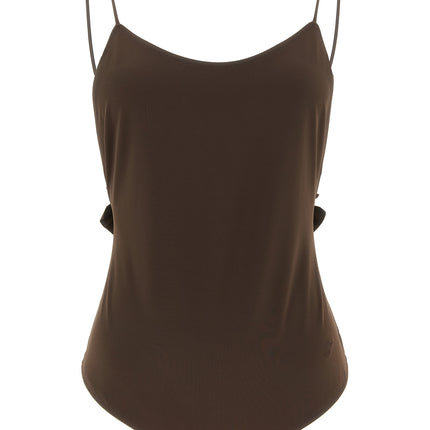 Jacquemus Brown Polyamide One-Piece Swimsuit