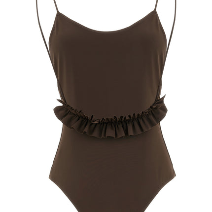 Jacquemus Brown Polyamide One-Piece Swimsuit