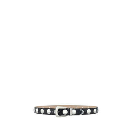 Khaite Black Calf Leather Bos Taurus Regular Belt