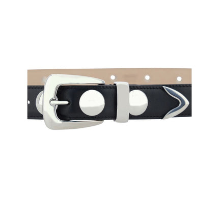 Khaite Black Calf Leather Bos Taurus Regular Belt