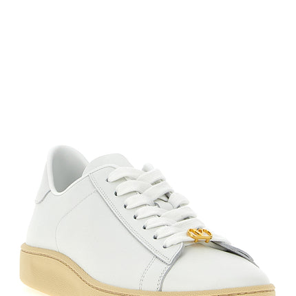 Valentino Garavani White Calfskin Low Top Sneakers
