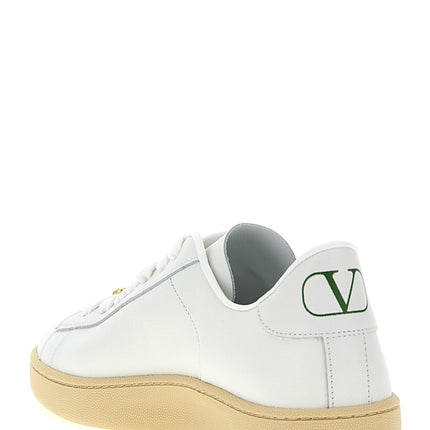 Valentino Garavani White Calfskin Low Top Sneakers