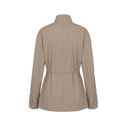 Malo Brown Cotton Women Jacket