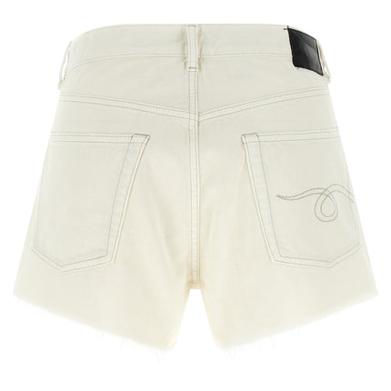 R13 White Cotton Bermuda Shorts R13