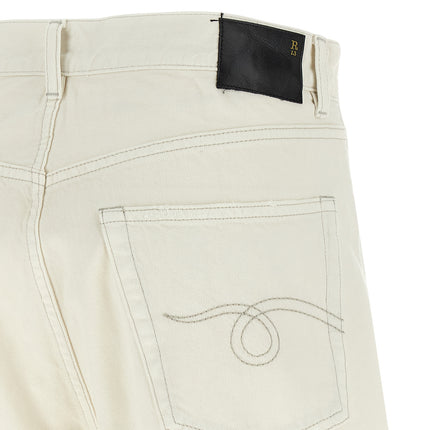 R13 White Cotton Bermuda Shorts R13