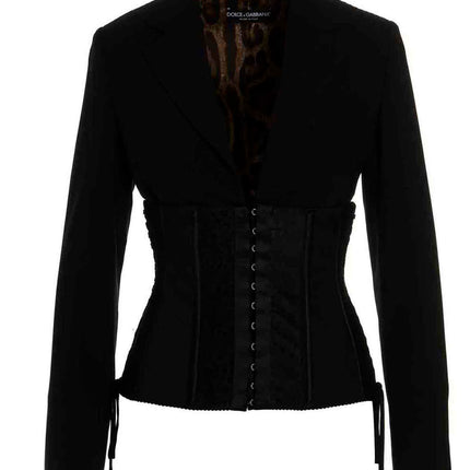 Dolce & Gabbana Black Virgin Wool Blazer