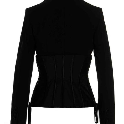 Dolce & Gabbana Black Virgin Wool Blazer