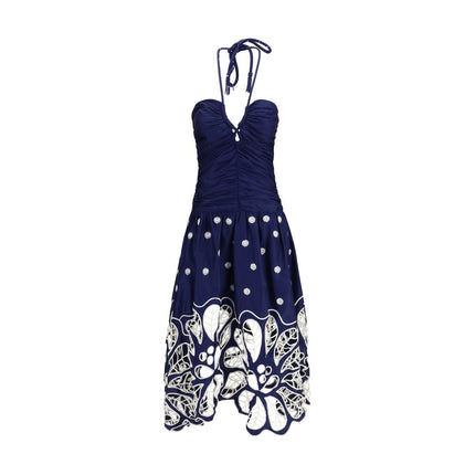 FARM RIO Blue Cotton Casual Dress