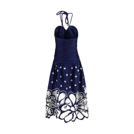 FARM RIO Blue Cotton Casual Dress