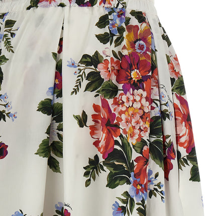 Dolce & Gabbana White Cotton Midi Skirt
