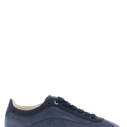 Brunello Cucinelli Blue Calfskin Low Top Sneakers