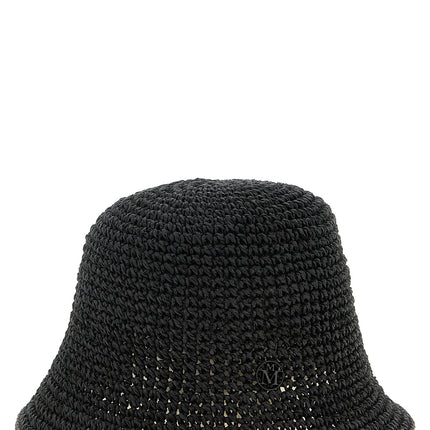 Maison Michel Black Papier Bucket Hat Maison Michel