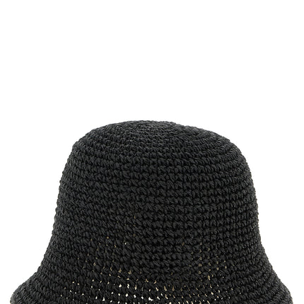 Maison Michel Black Papier Bucket Hat Maison Michel