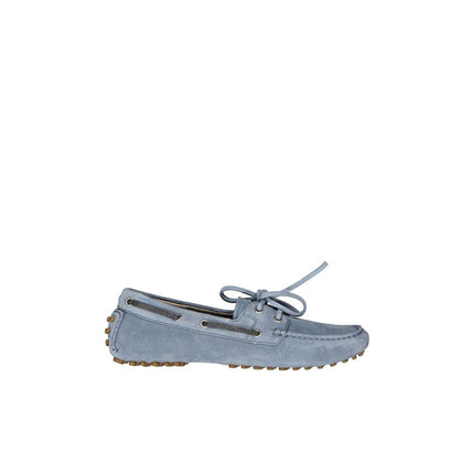 Brunello Cucinelli Blue Leather Slip-On Loafers