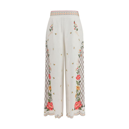 FARM RIO Multicolor Linen Casual Pants