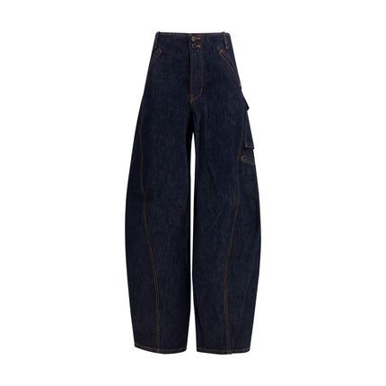 Self-Portrait Blue Cotton Cargo Pants
