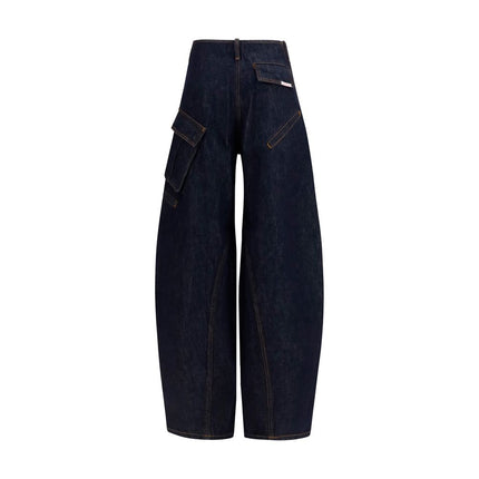 Self-Portrait Blue Cotton Cargo Pants