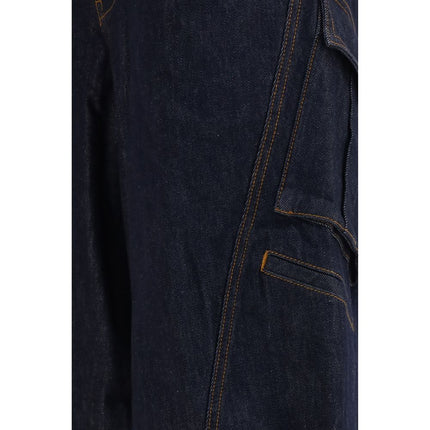 Self-Portrait Blue Cotton Cargo Pants