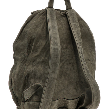 GIORGIO BRATO Gray Lamb Leather Backpack