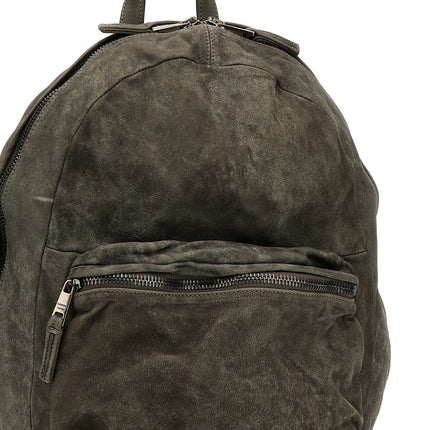 GIORGIO BRATO Gray Lamb Leather Backpack