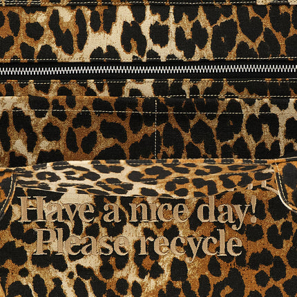 Ganni Brown Recycled Cotton Tote Bag