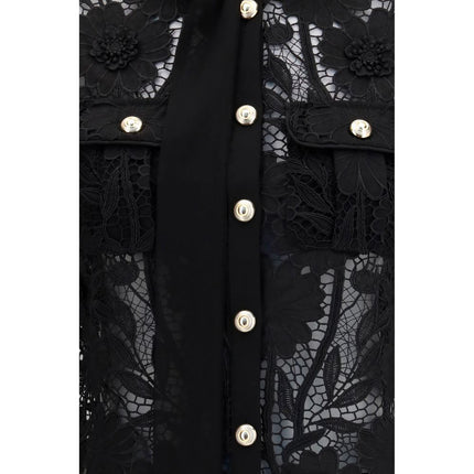 Self-Portrait Black Polyester Blouse