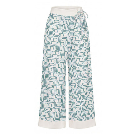 Malo Blue Silk Women's Pants