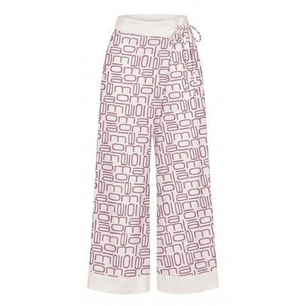 Malo Purple Silk Women Pants