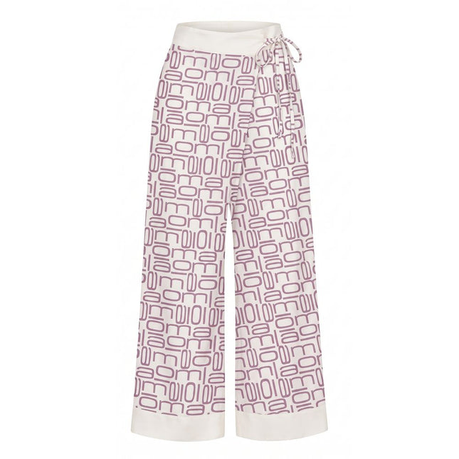 Malo Purple Silk Women Pants