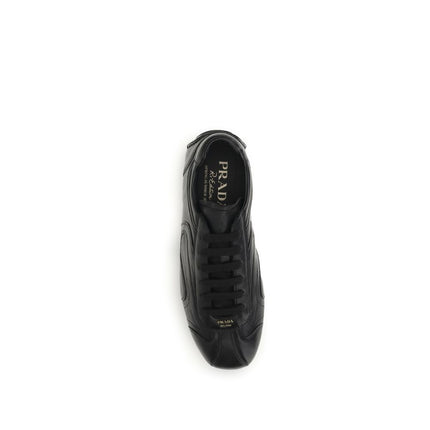 Prada Black Lamb Ovis Aries Aries Low Top Sneakers Prada